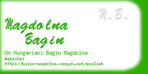 magdolna bagin business card